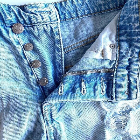 Aeropostale High-Rise Button Fly Denim Mom Shorts Sz 2 NWT Retro 90's Boho - Picture 8 of 14
